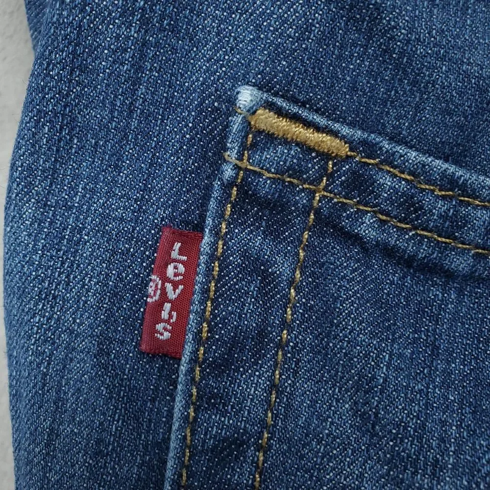 Levis 527 Jeans Mens 32x32 Blue Medium Wash Slim Bootcut Low Rise Zip Fly
